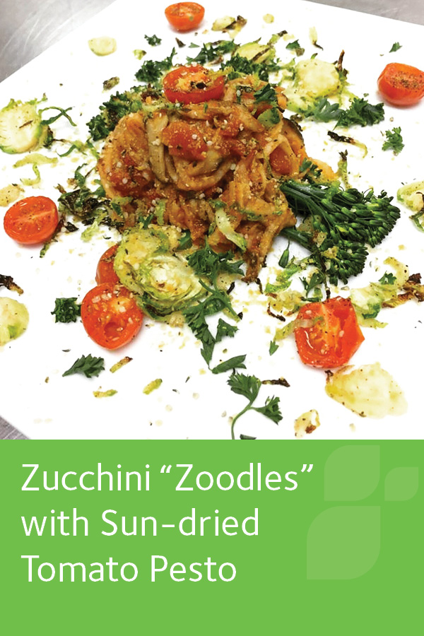 Zoodles with pesto