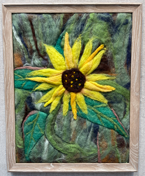 Sunflower, Mixed media by Glenna Gray, all rights reserved
