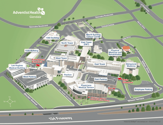 3D map of Glendale campus