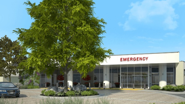exterior of new Adventist Health Ukiah emergency department